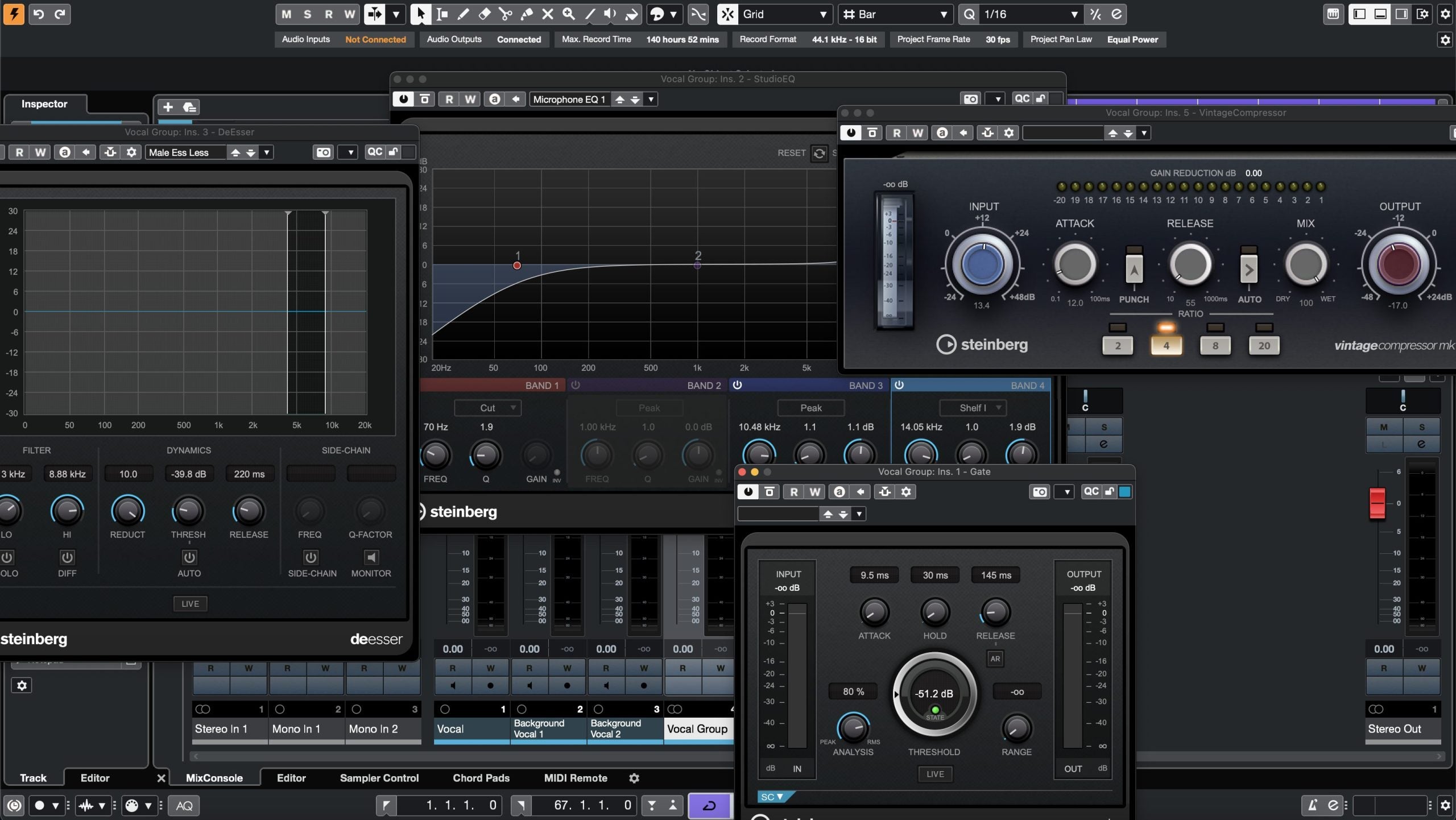 Cubase Recording Template (Stock Plugins)