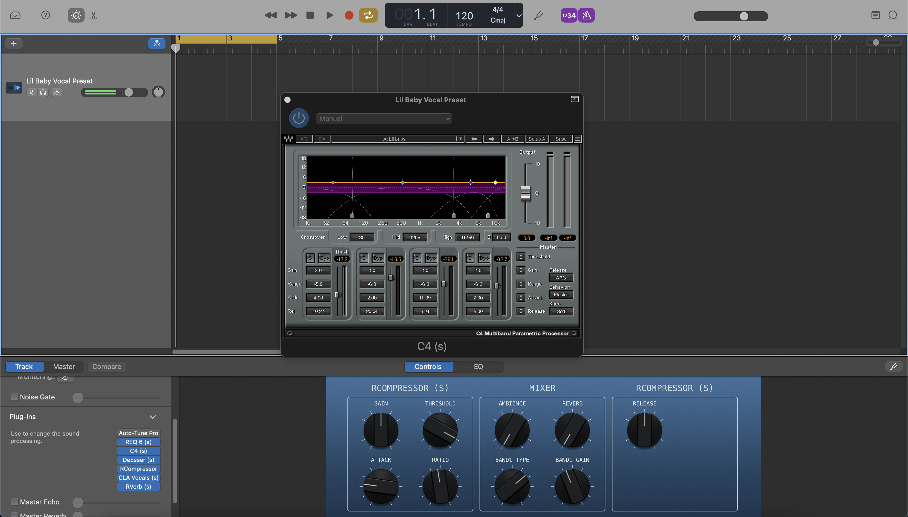 Preset Vokal Lil Baby untuk GarageBand