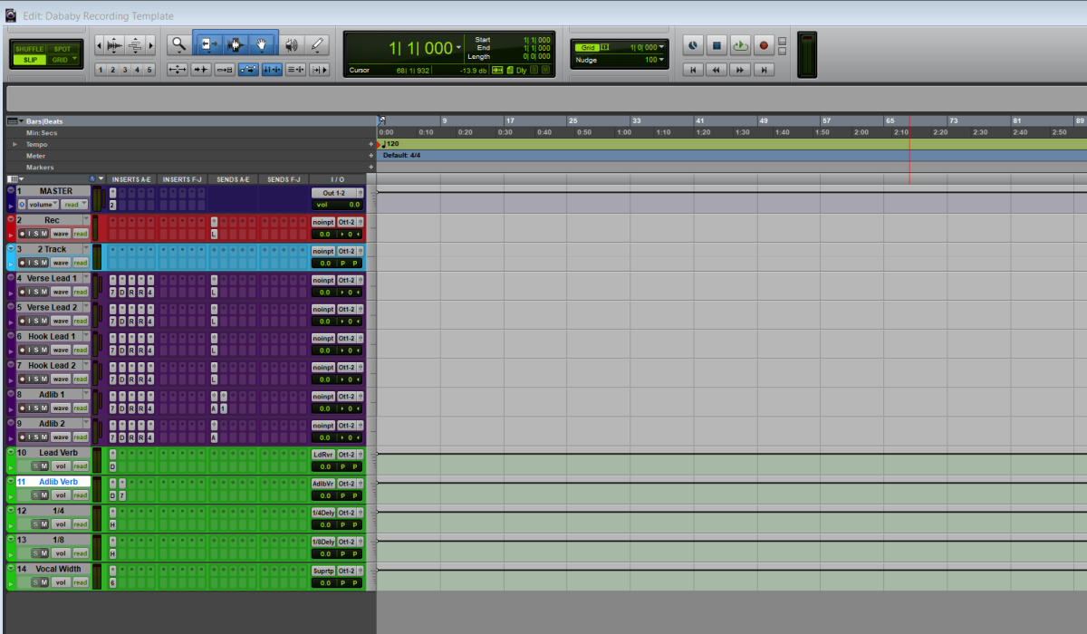 DaBaby Pro Tools Template – Recording Template & Vocal Preset