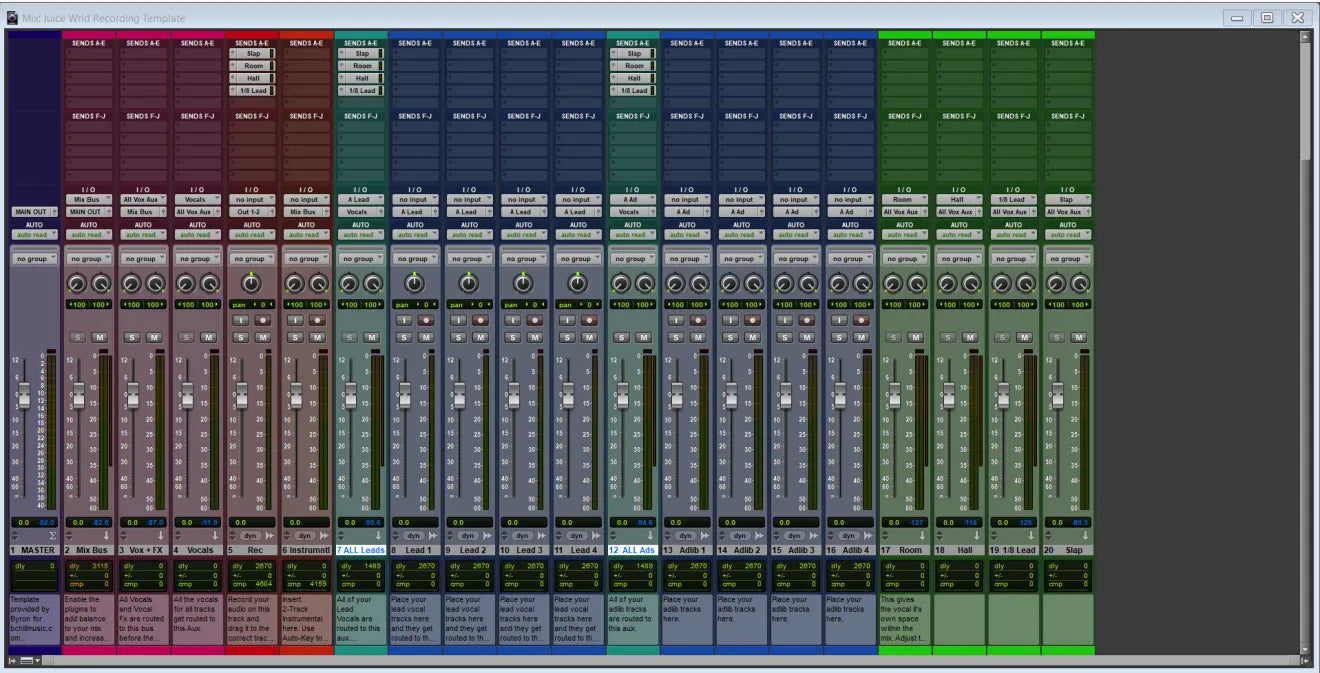 Juice WRLD Pro Tools Template – Recording Template & Vocal Preset