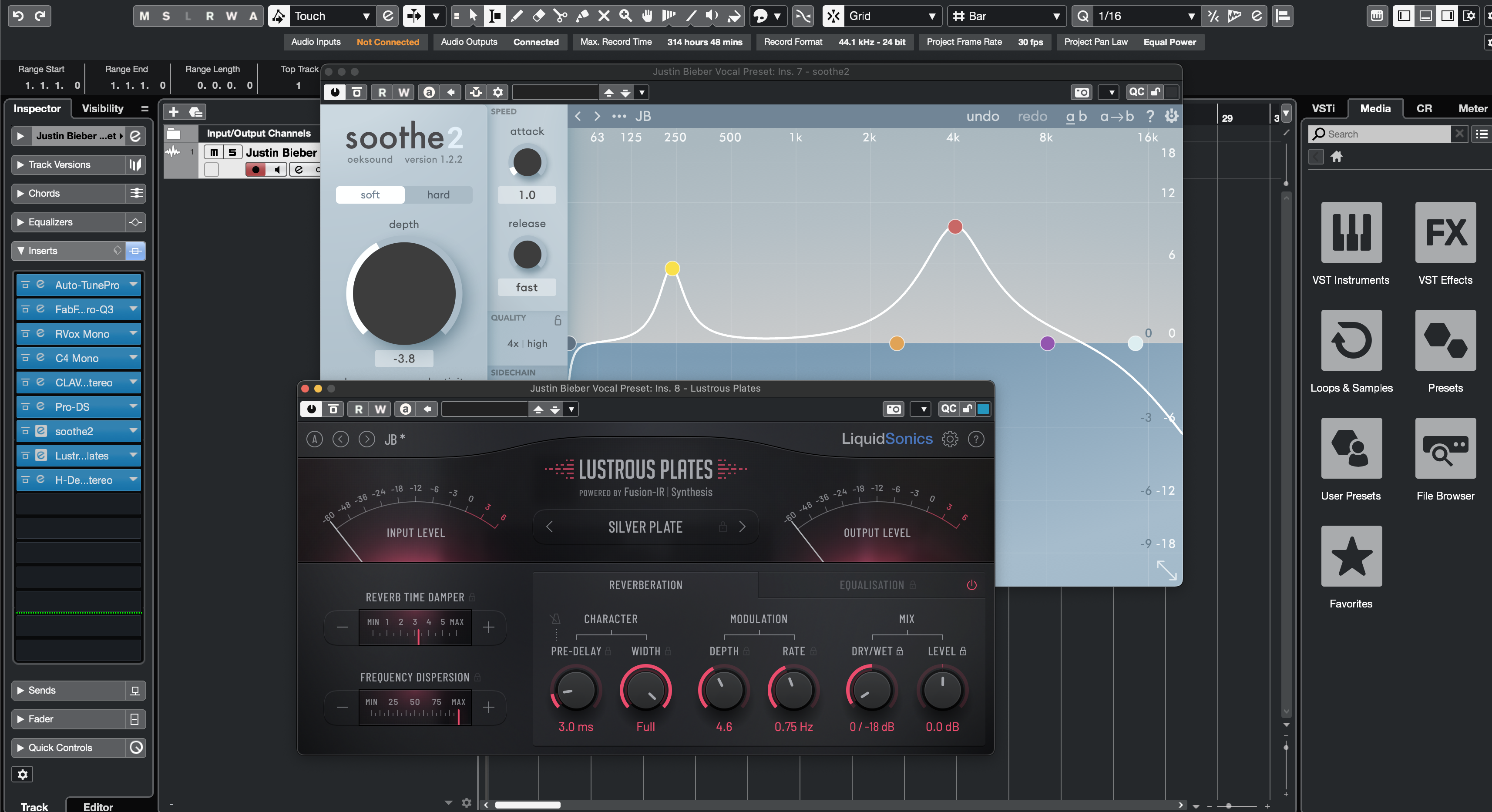 Justin Bieber Vocal Preset Cubase