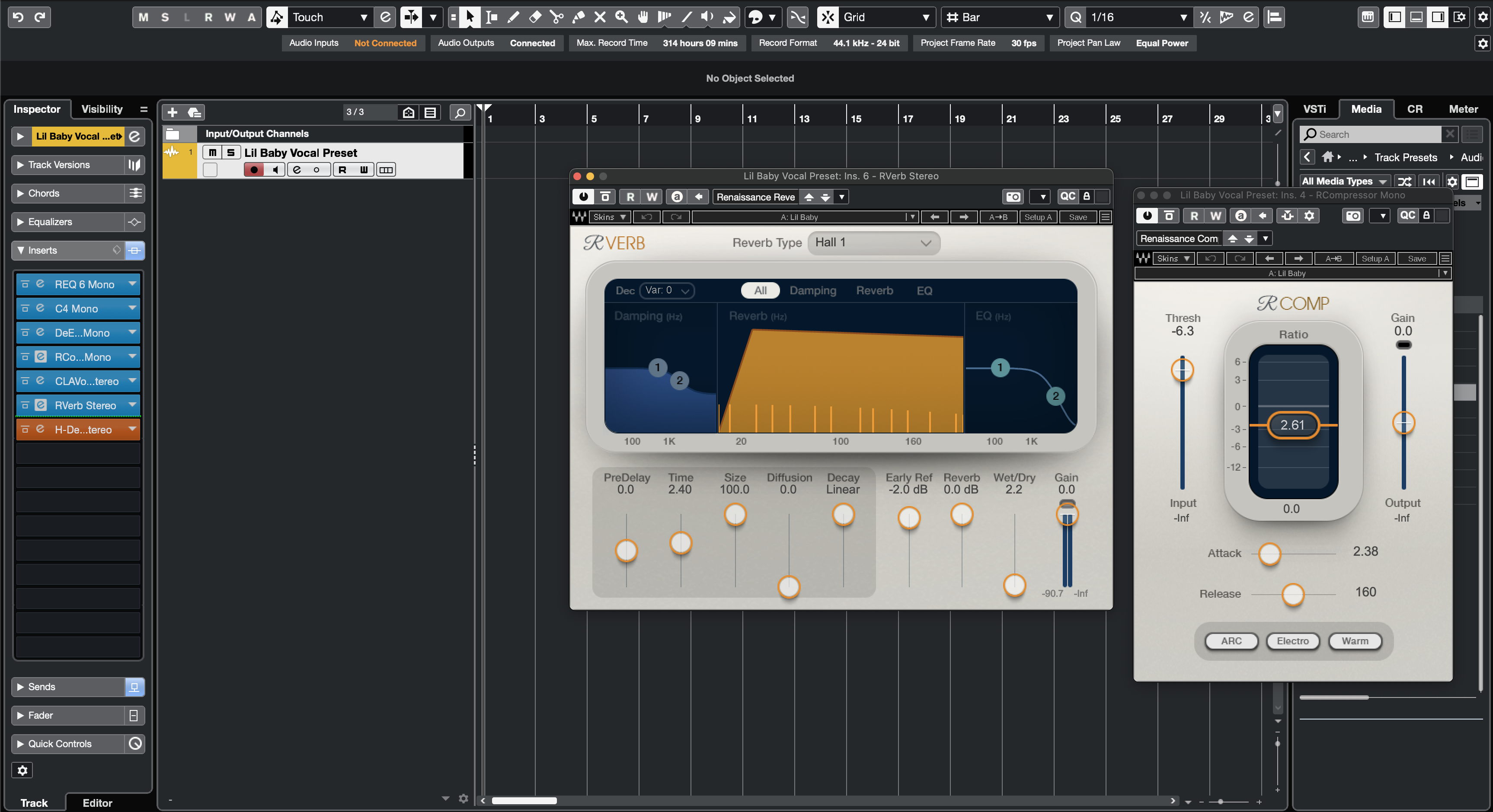 Lil Baby Vocal Preset Cubase