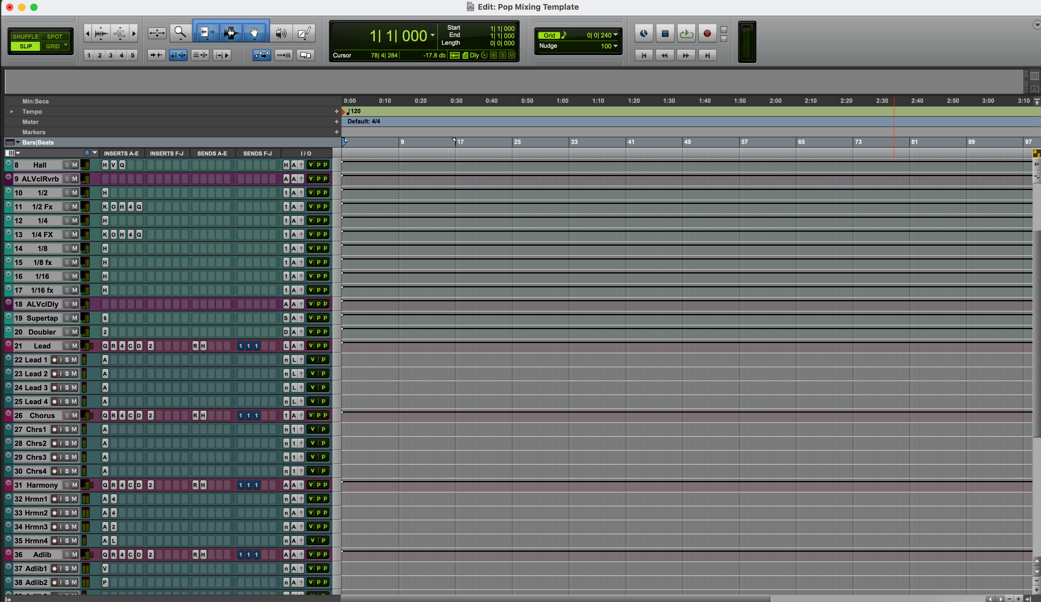 Pop Pro Tools Mixing Template – Vocal Mixing & Mastering Chain