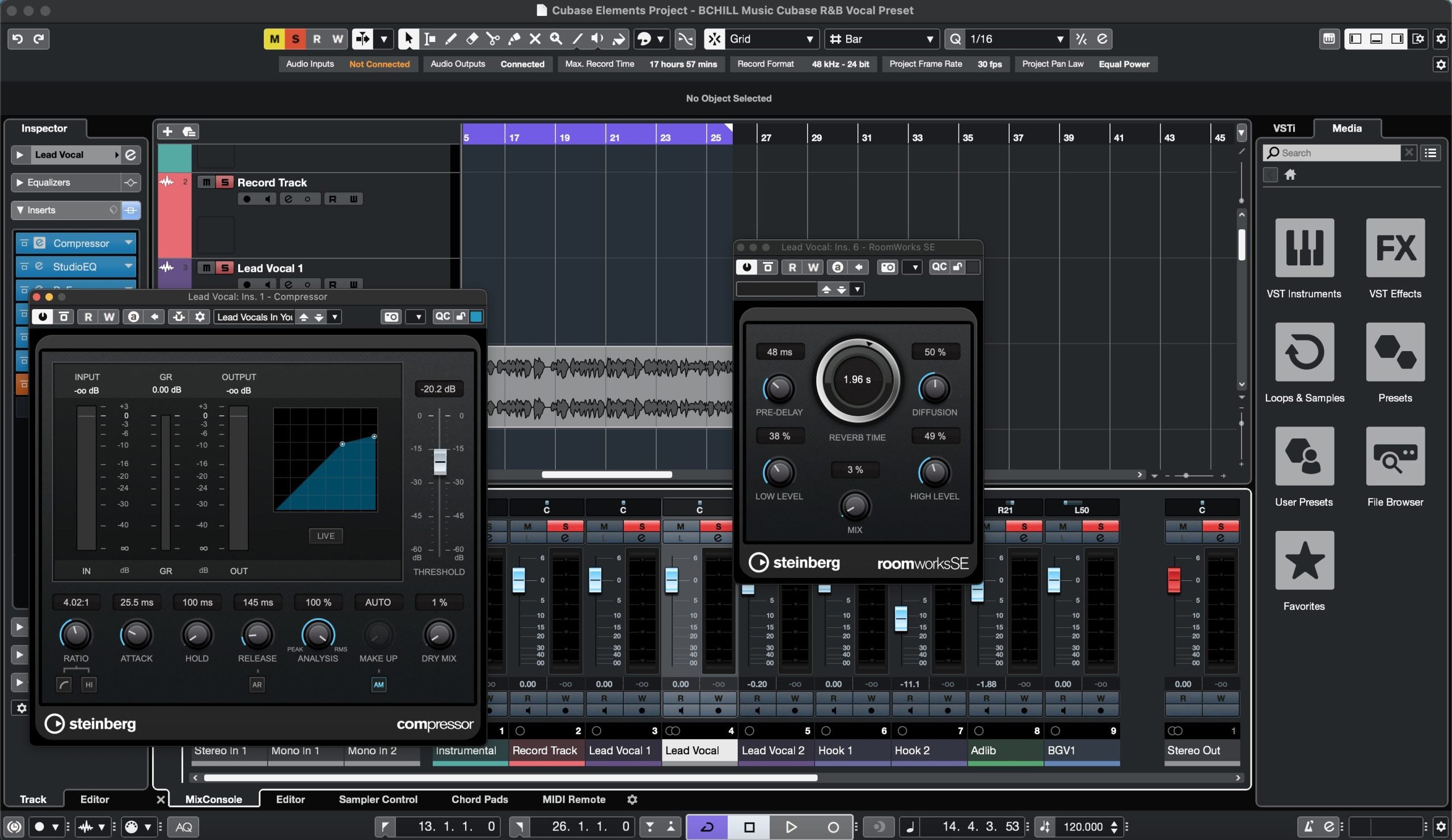 R&B Vocal Preset Cubase (Stock Plugins)