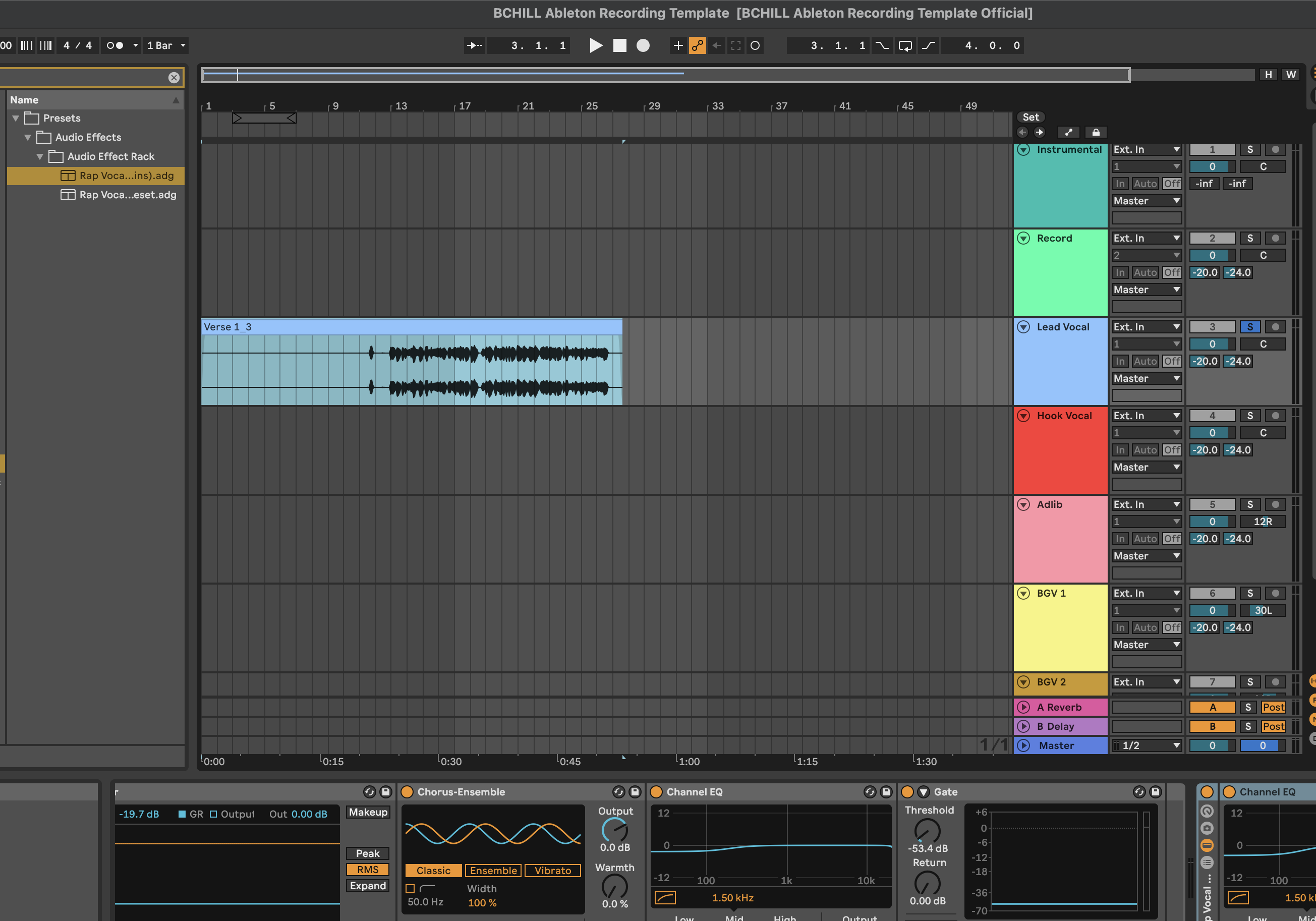 Rap Vocal Preset Ableton (Stock Plugins)