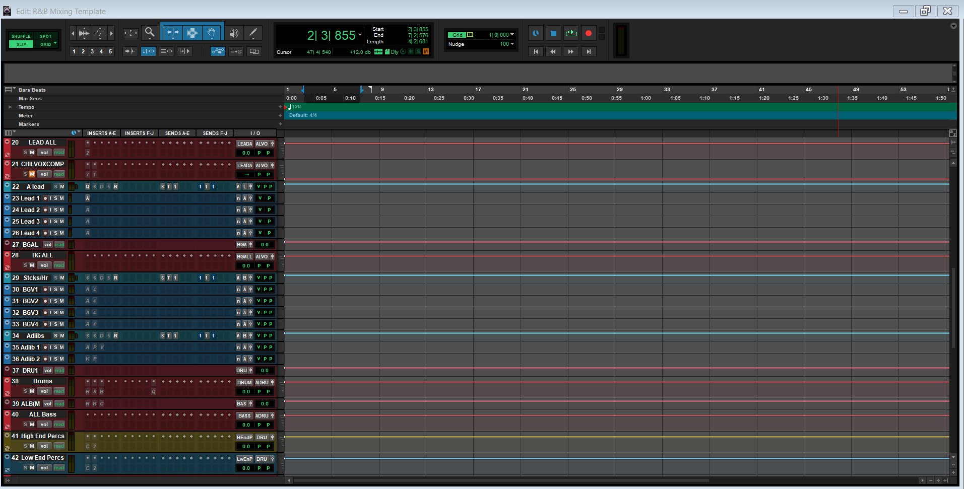 Pro Tools R&B Mixing Template